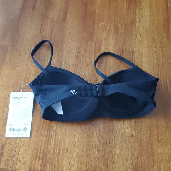 Athleta Bra Swim Top Black Size  32 B/C NWT - Picture 2 of 6